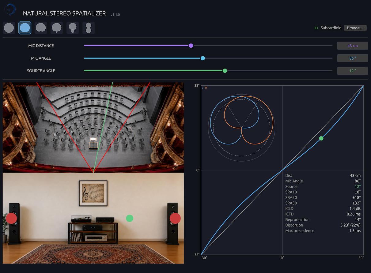 Natural Stereo Spatializer interface